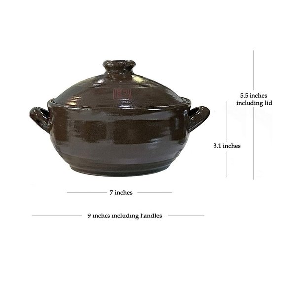 61TBQJTgM1L.jpg_BO30,255,255,  OnggiJonggi Korean Earthenware Clay Hot Pot (1100ml)